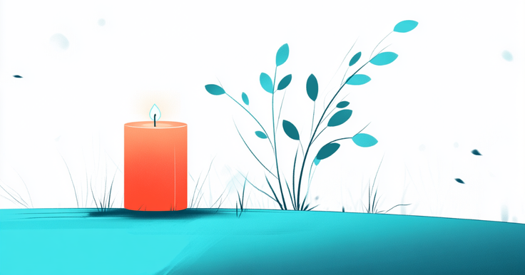 Illustration einer Kerze, hier sinnbildlich für die Sterbehilfe